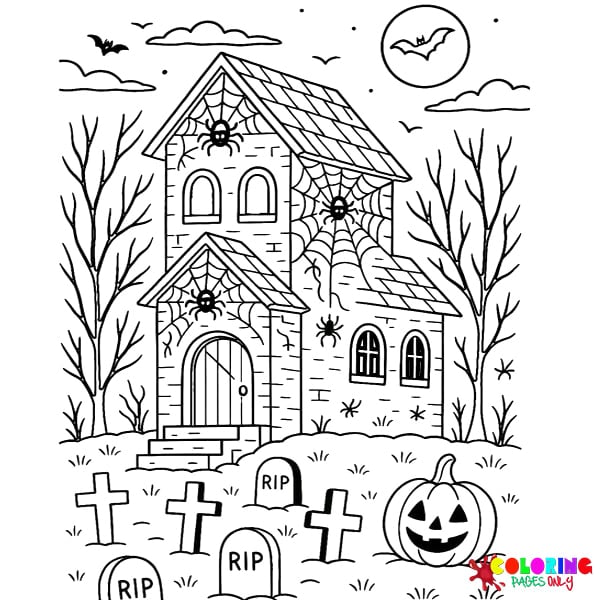 Haunted House Coloring Pages