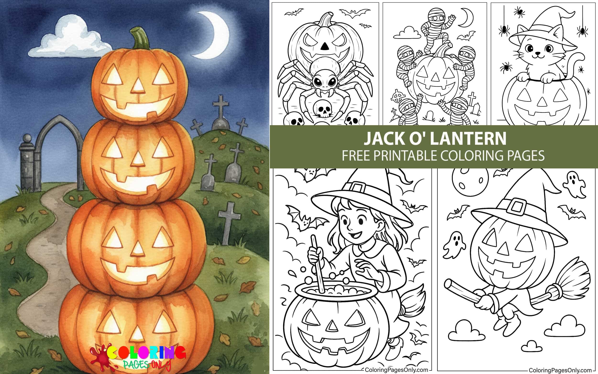 Jack O' Lantern Coloring Pages