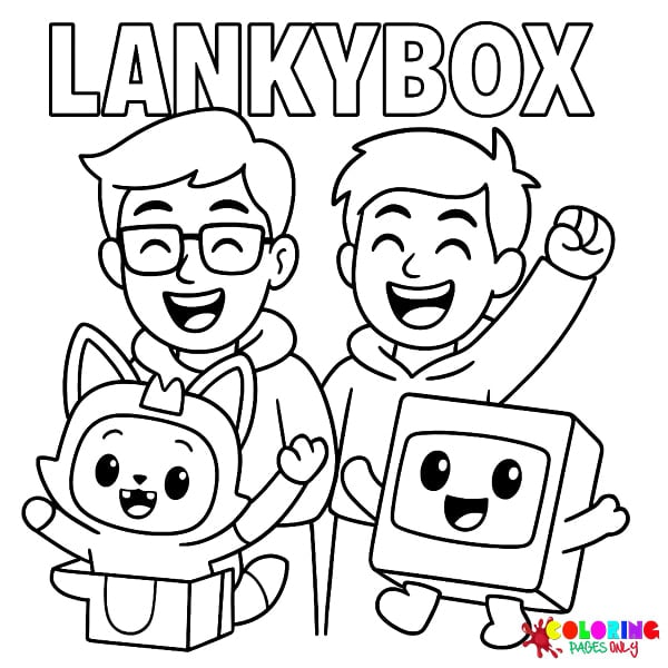 LankyBox Coloring Pages