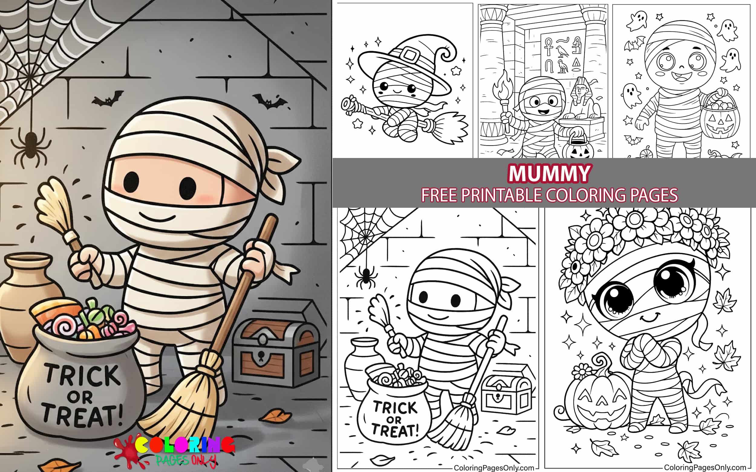 Mummy Coloring Pages