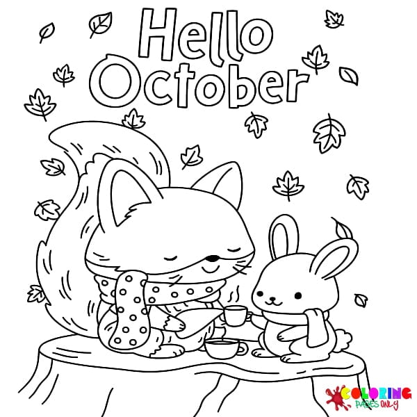 October 2025 Coloring Pages