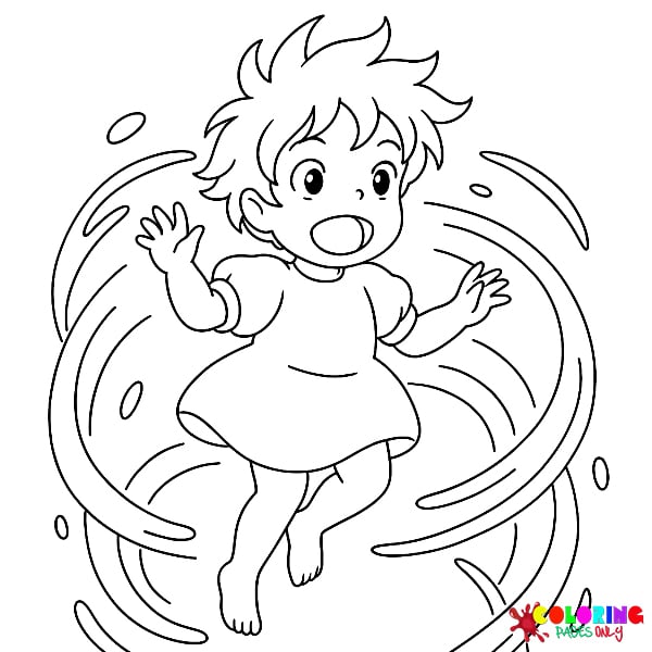 Ponyo Coloring Pages