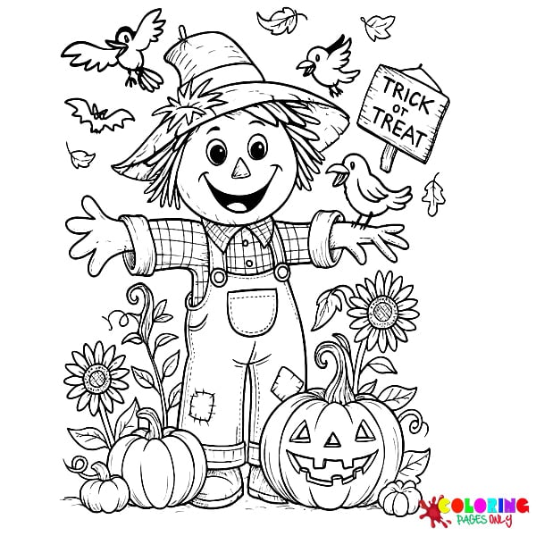Scarecrow Coloring Pages