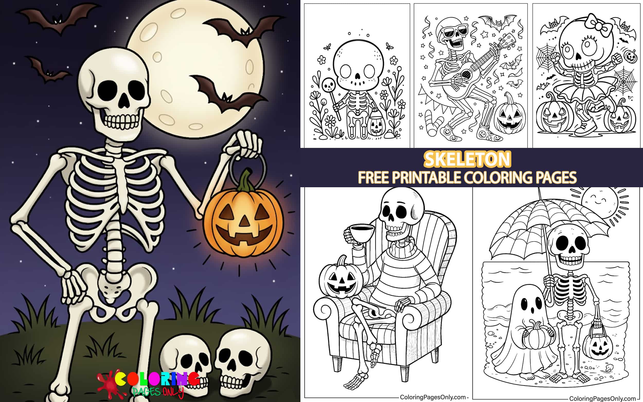 Skeleton Coloring Pages