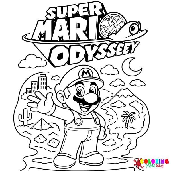Super Mario Odyssey Coloring Pages