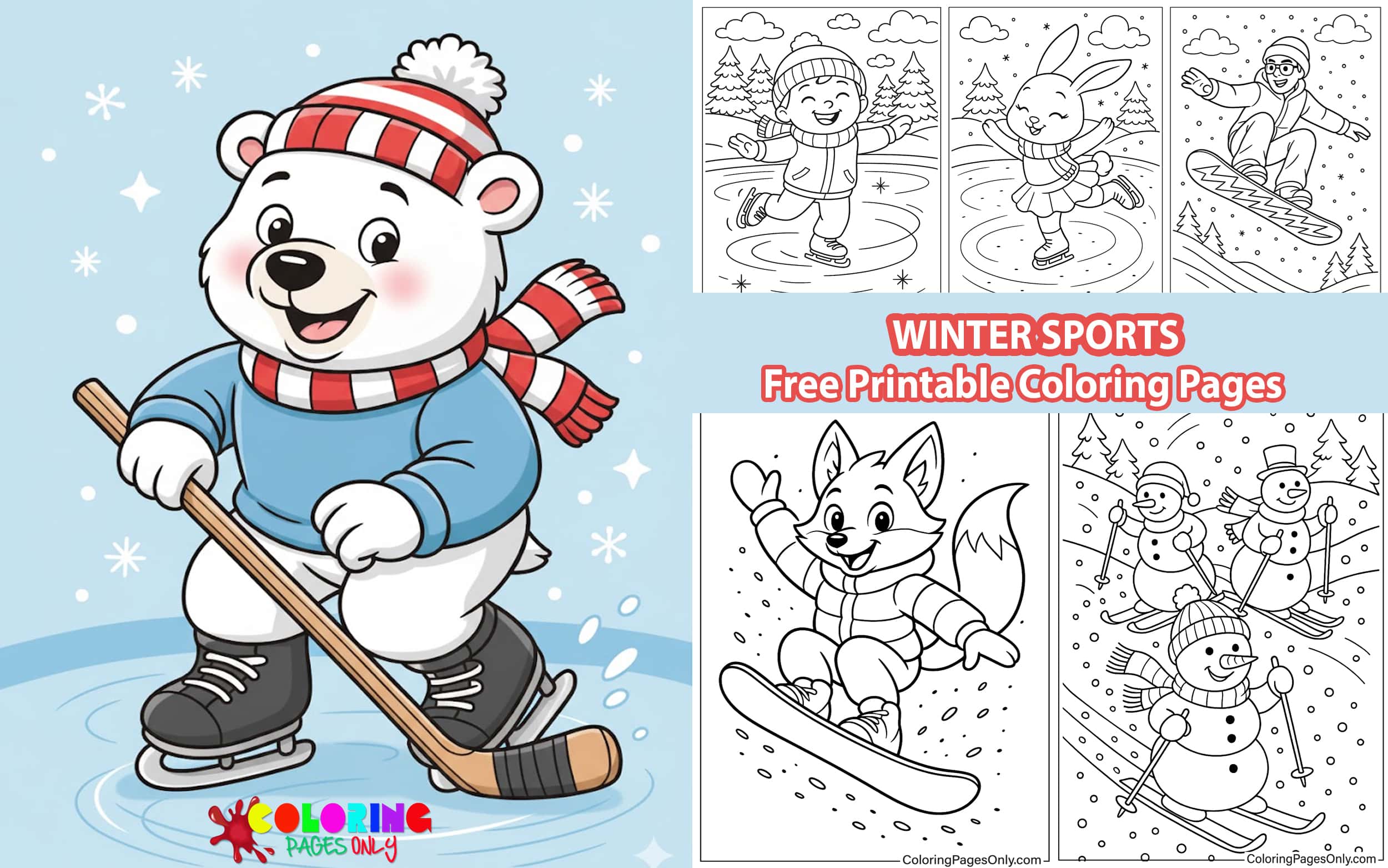 Winter Sports Coloring Pages