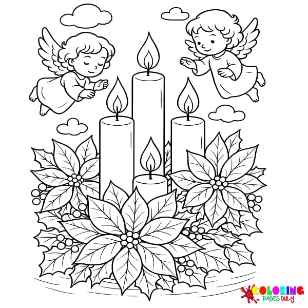 Advent Wreath Coloring Pages