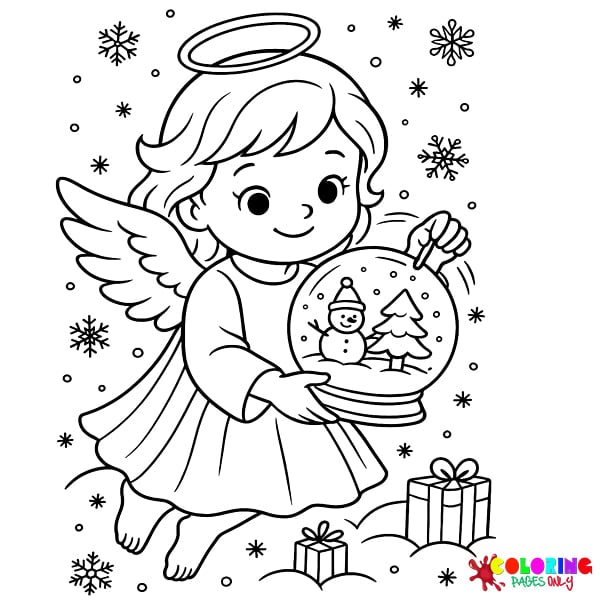Christmas Angels Coloring Pages