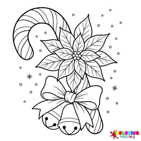 Christmas Candy Cane Coloring Pages