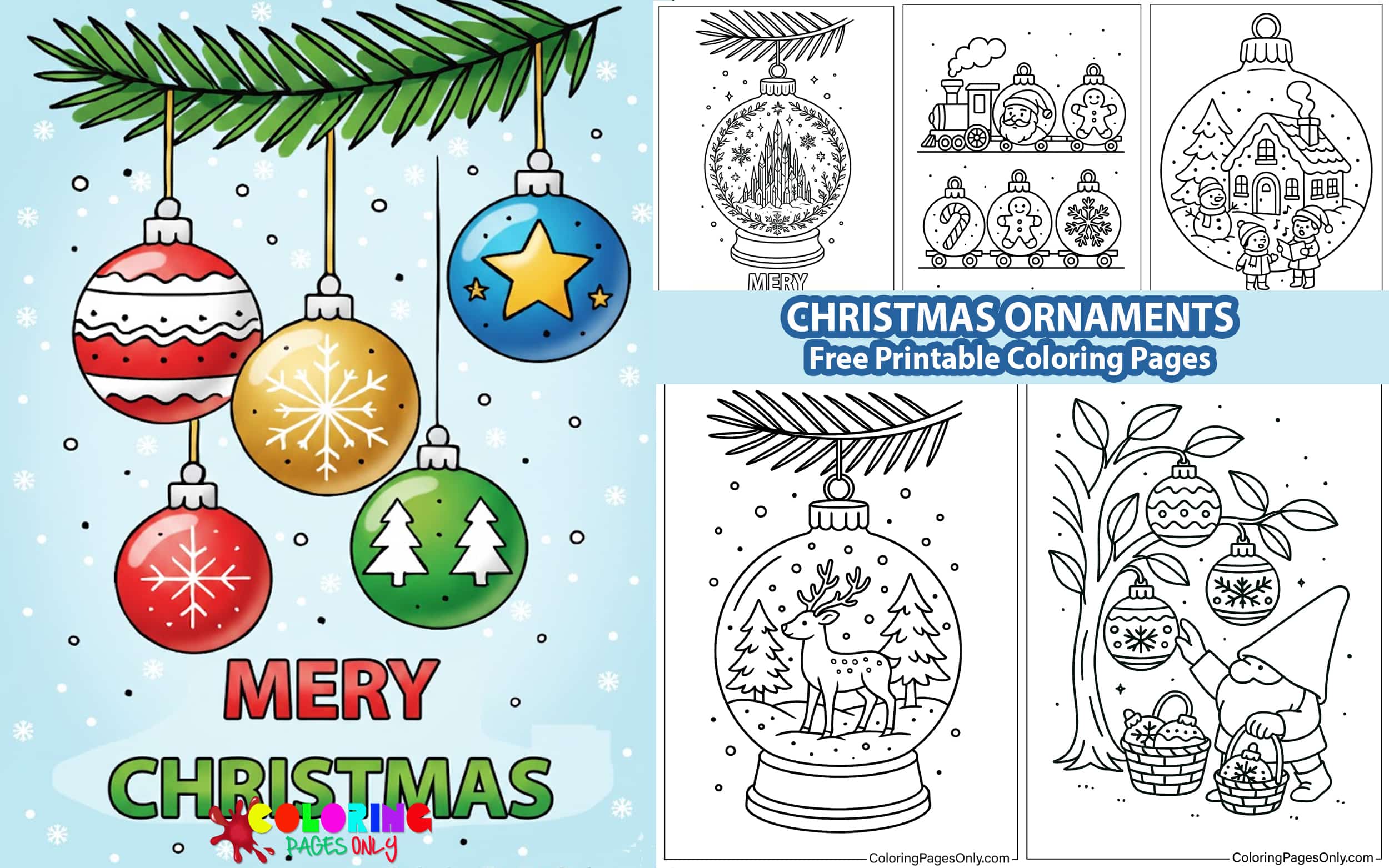 Christmas Ornaments Coloring Pages