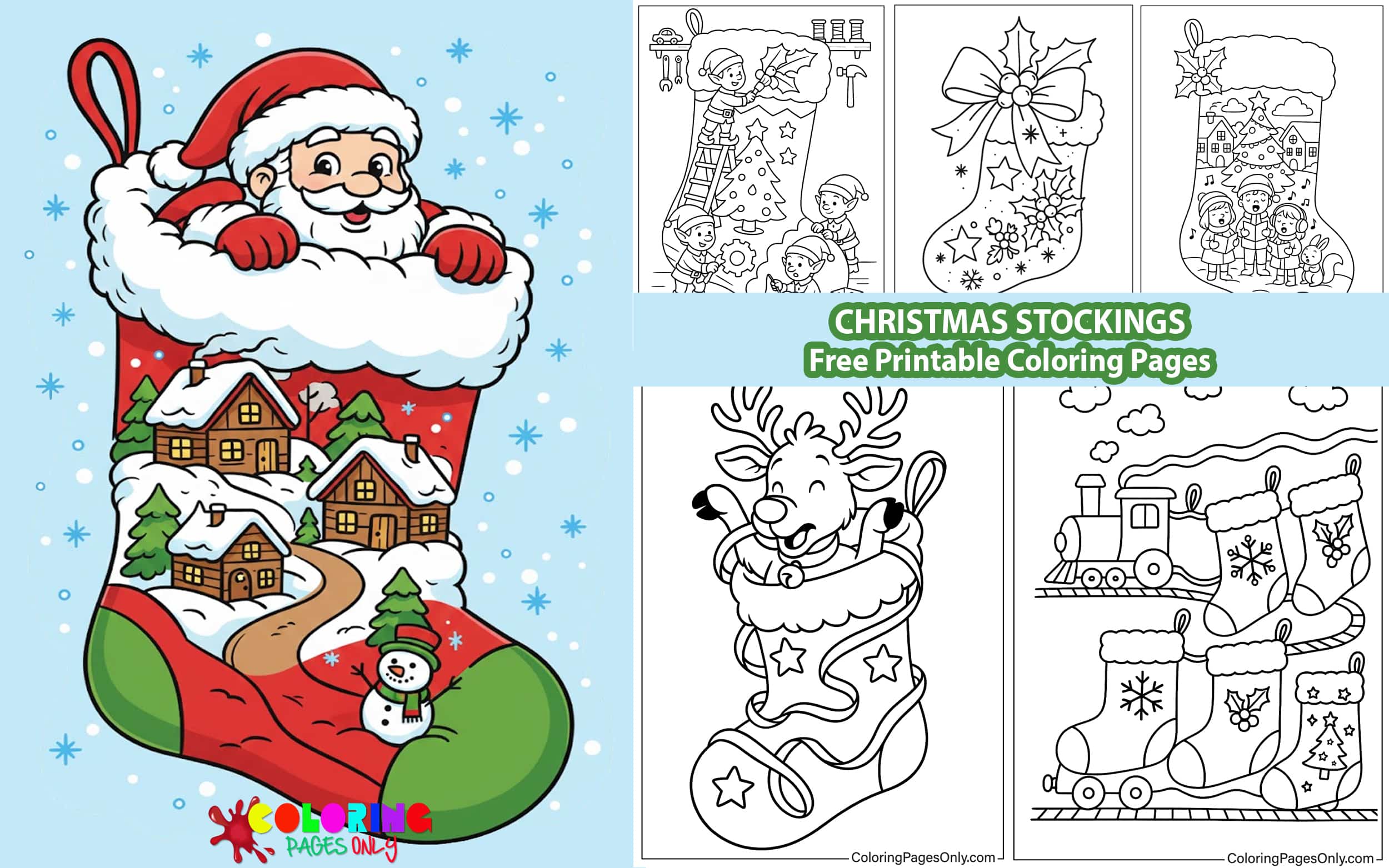 Christmas Stockings Coloring Pages