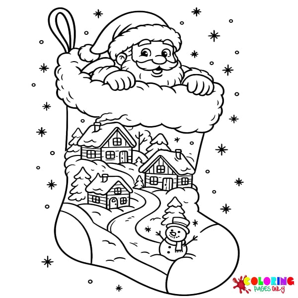 Christmas Stockings Coloring Pages