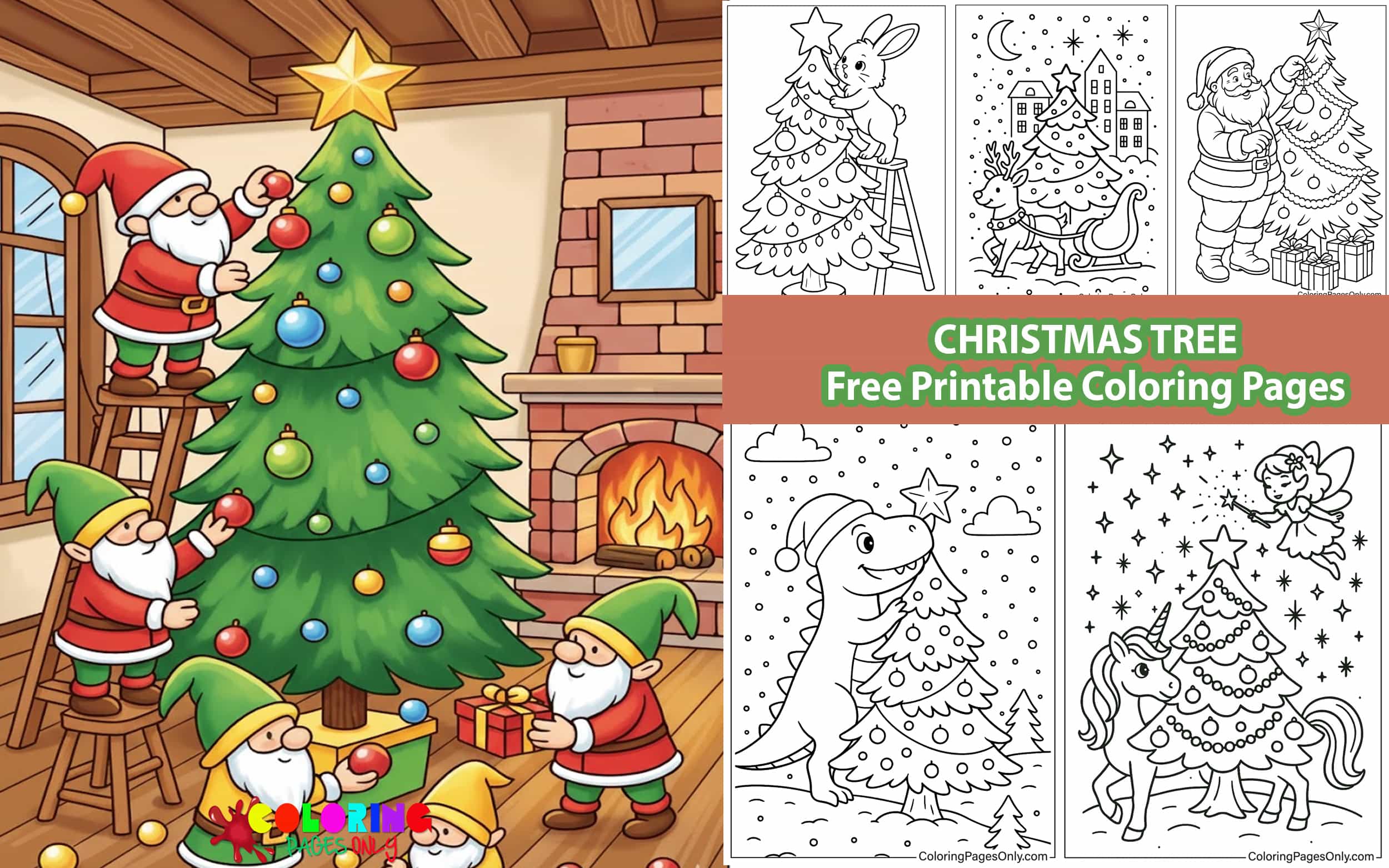 Christmas Tree Coloring Pages