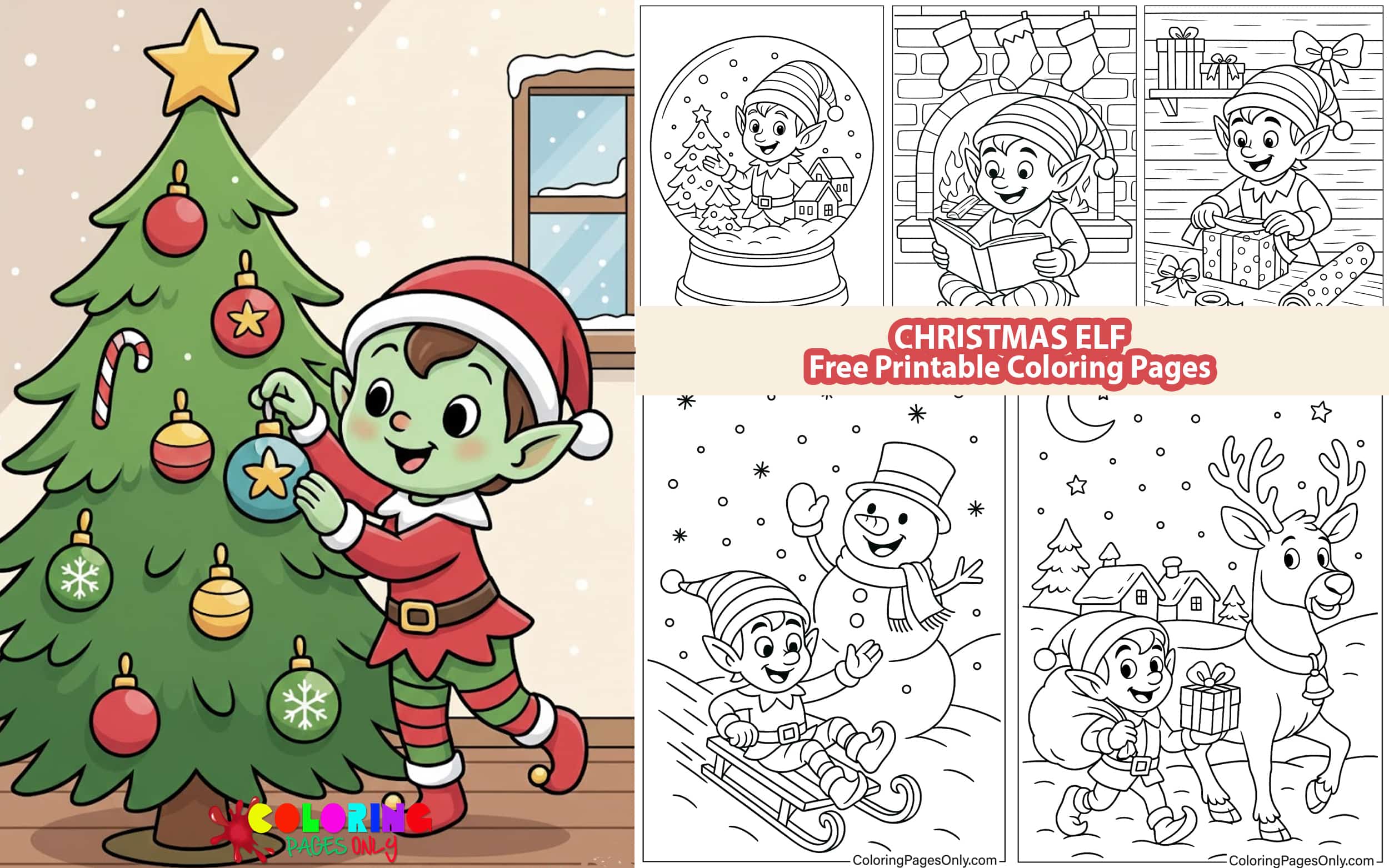 Elf Coloring Pages