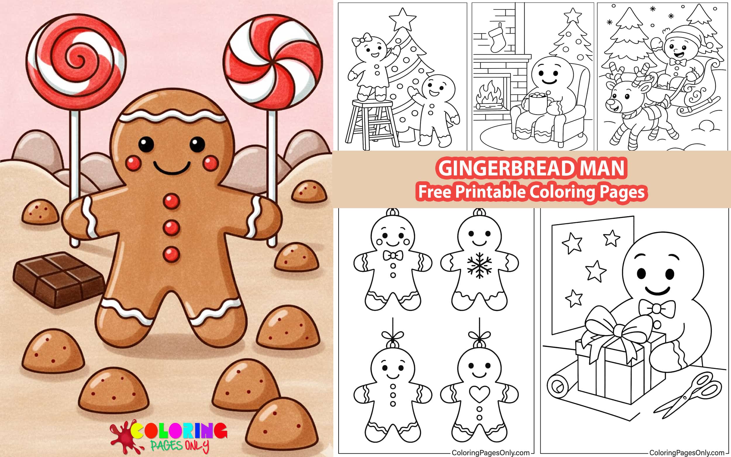 Gingerbread Man Coloring Pages
