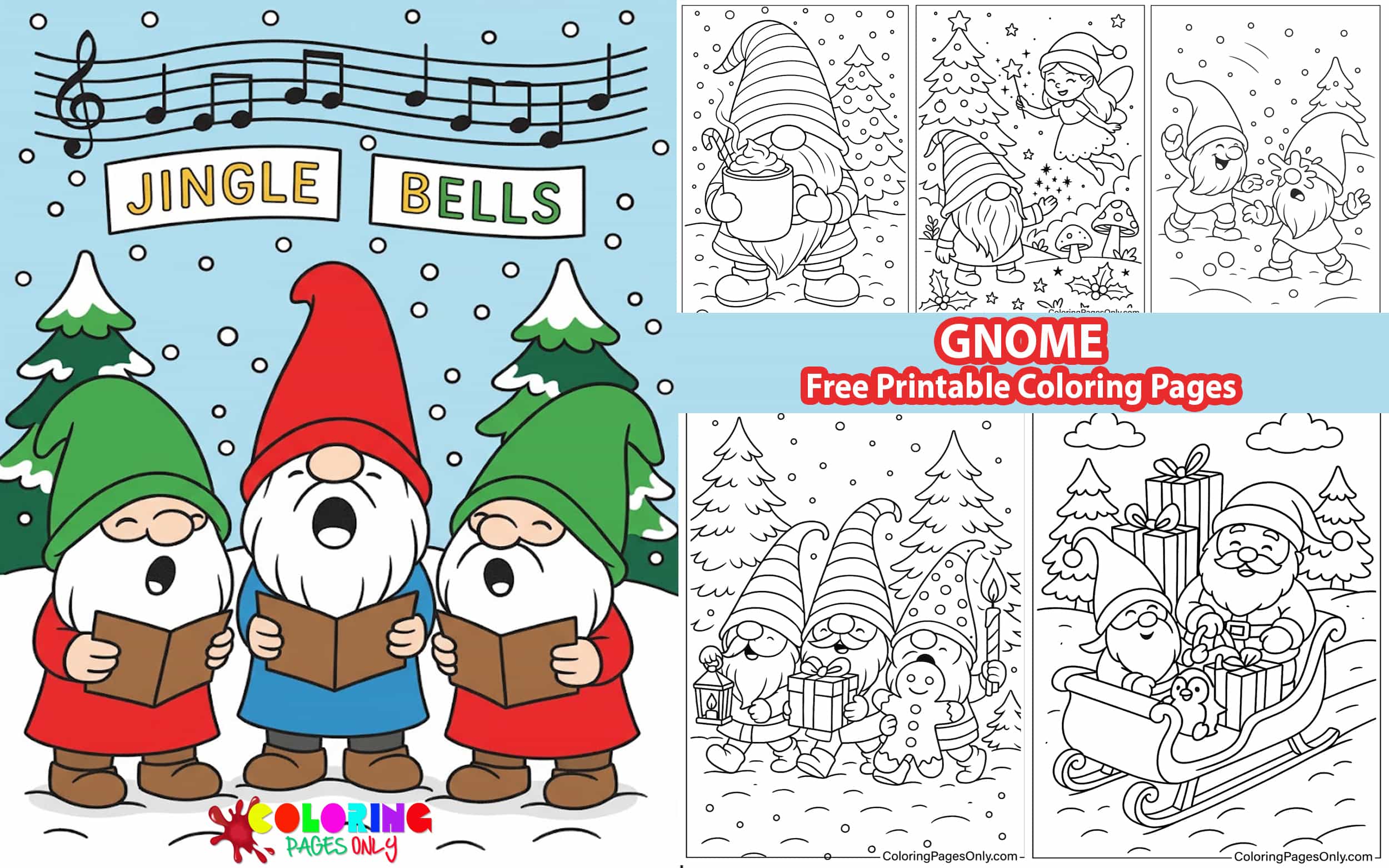 Gnome Coloring Pages