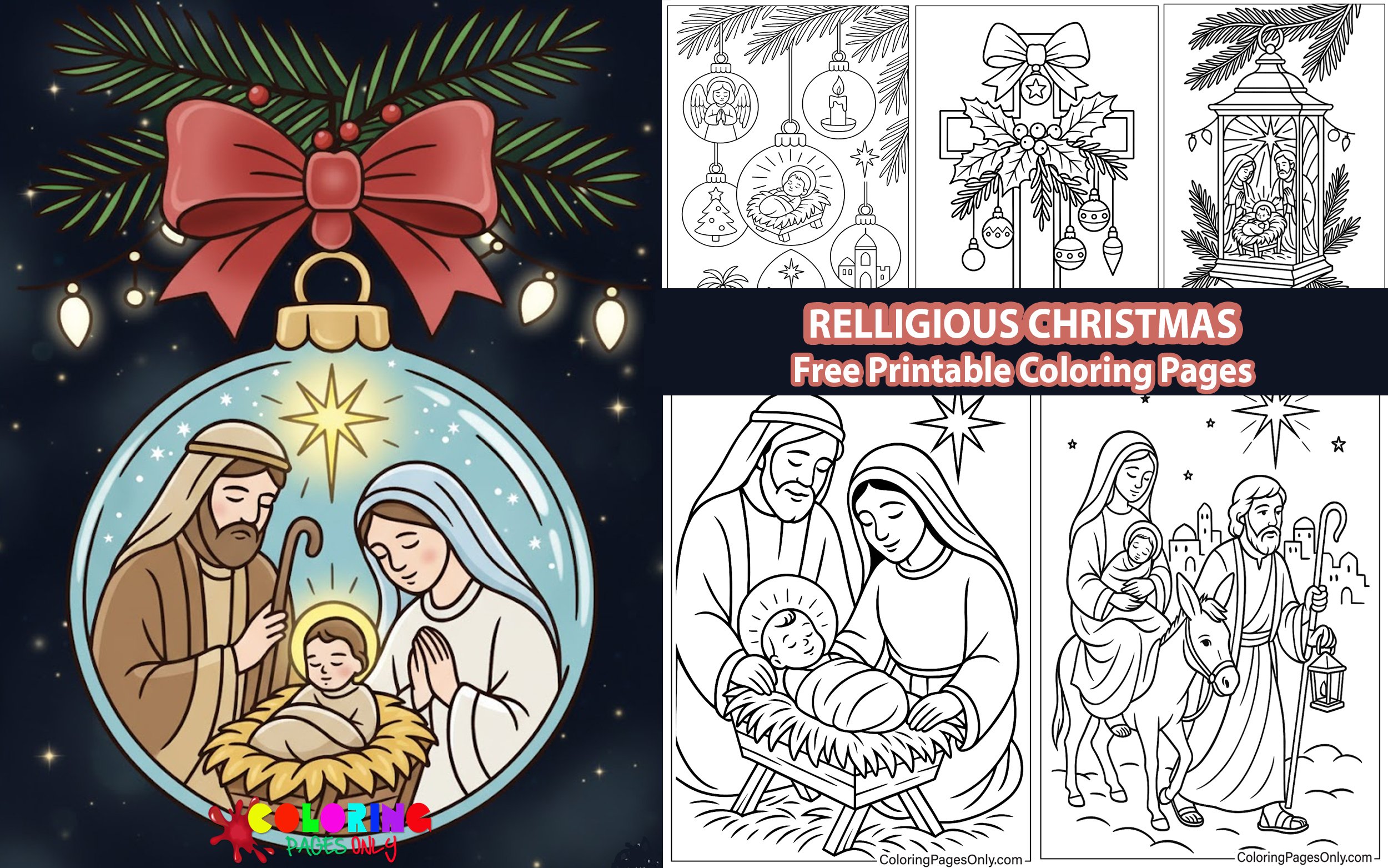 Religious Christmas Coloring Pages