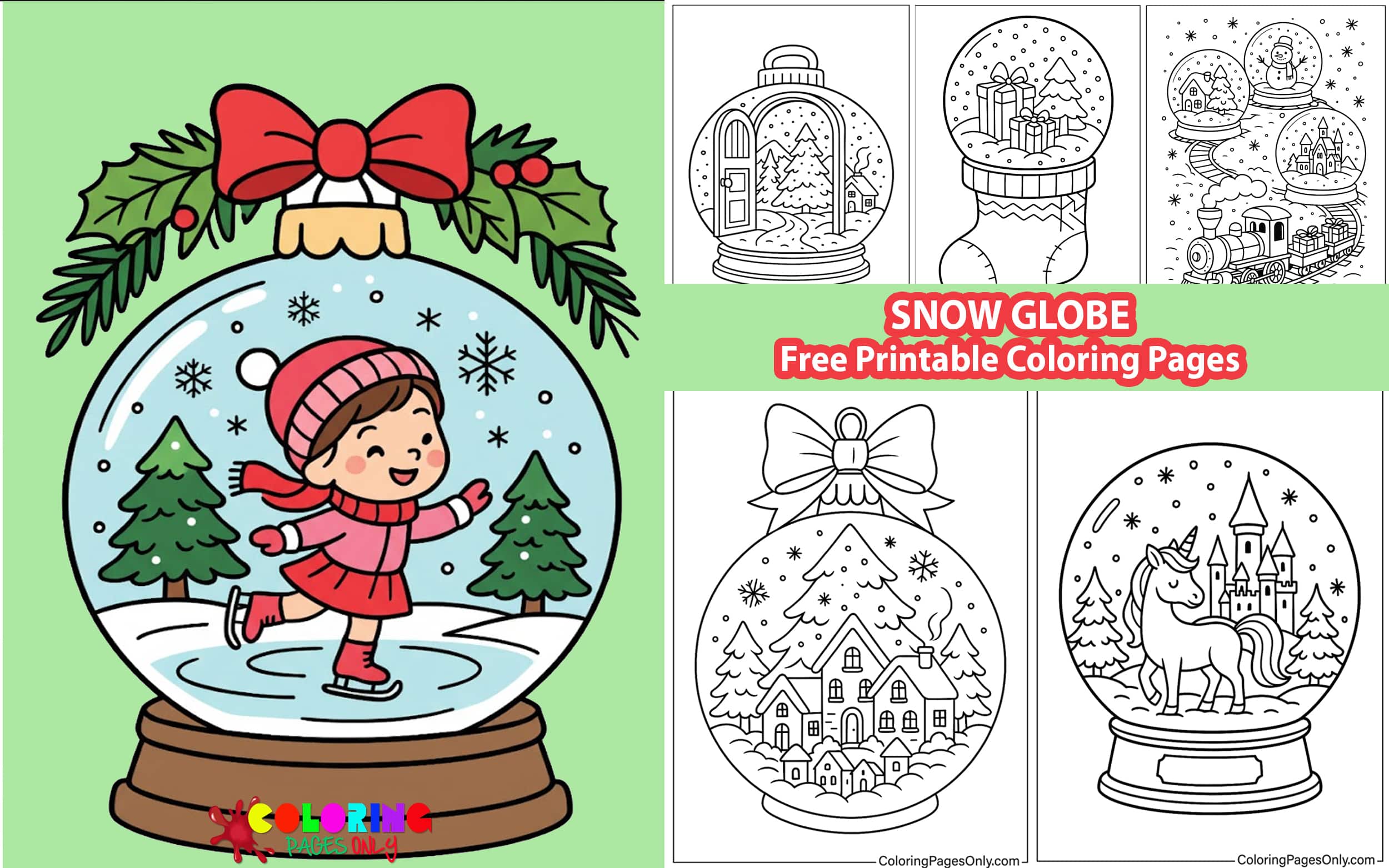 Snow Globe Coloring Pages