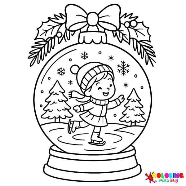 Snow Globe Coloring Pages