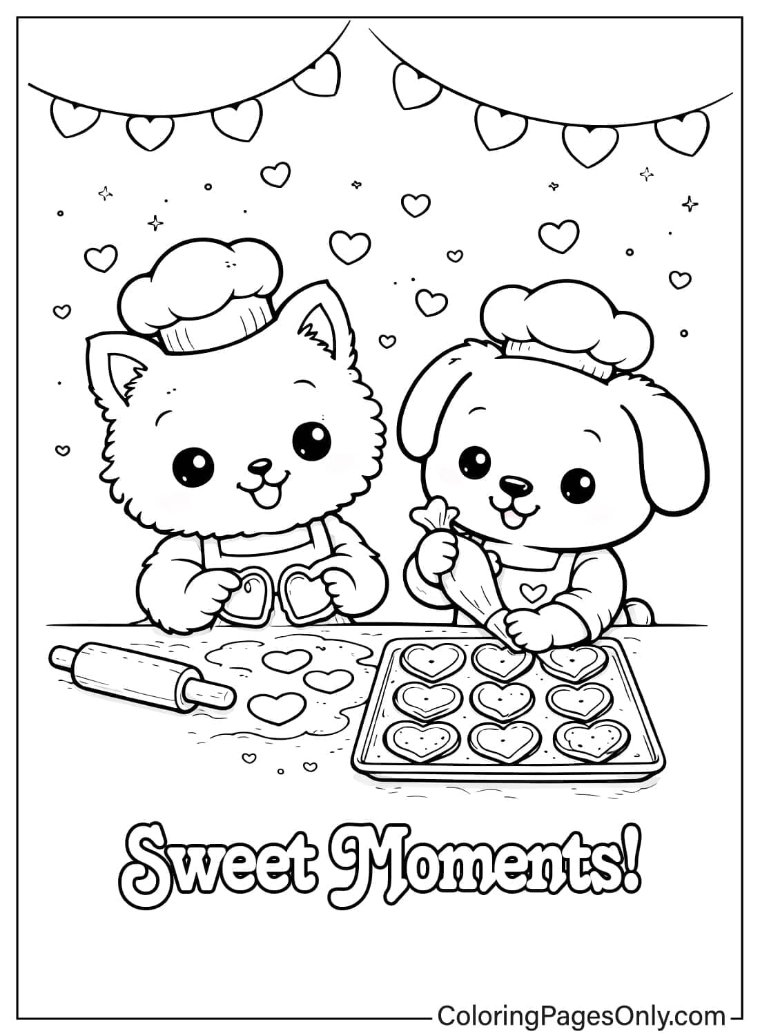 February coloring pages baking sweet moments from February 2026