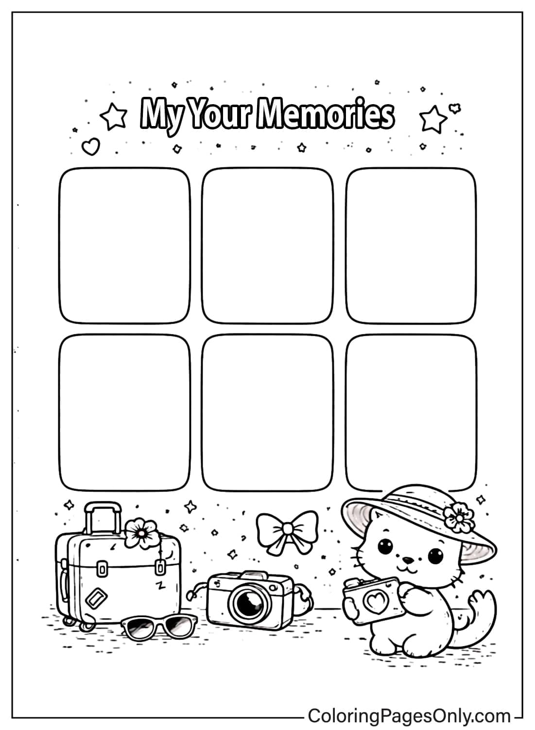 memories calendar coloring pages travel theme from Calendar
