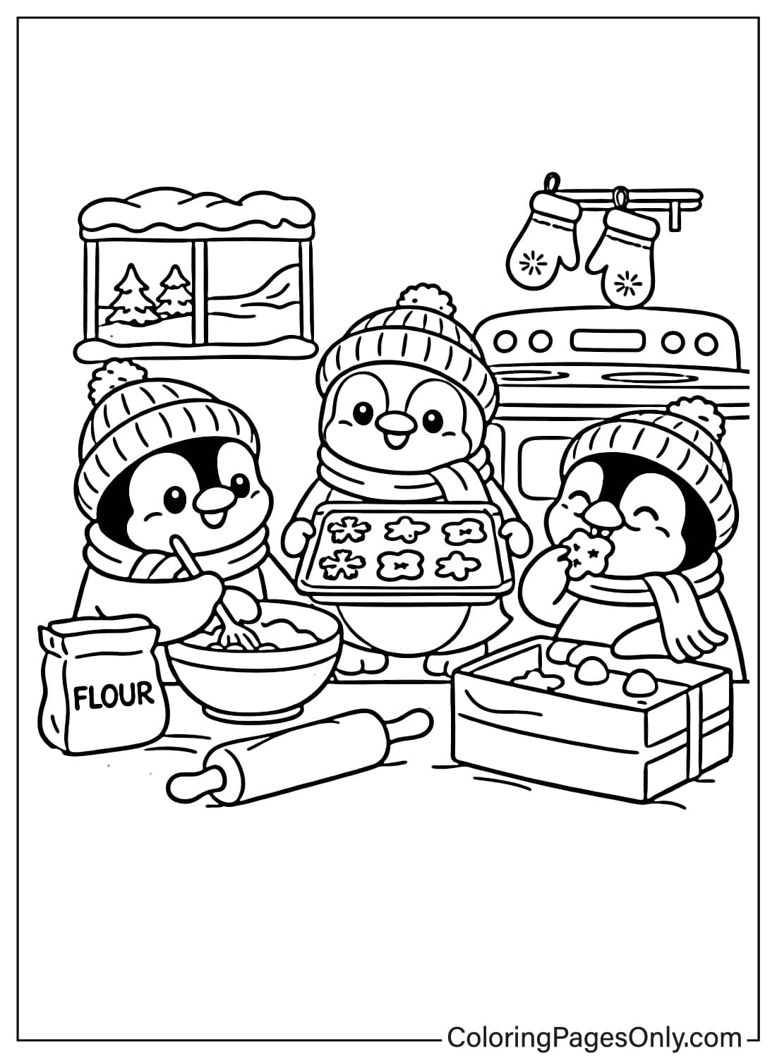 企鹅头分步画| 免费可打印练习题, image size:1101x1500