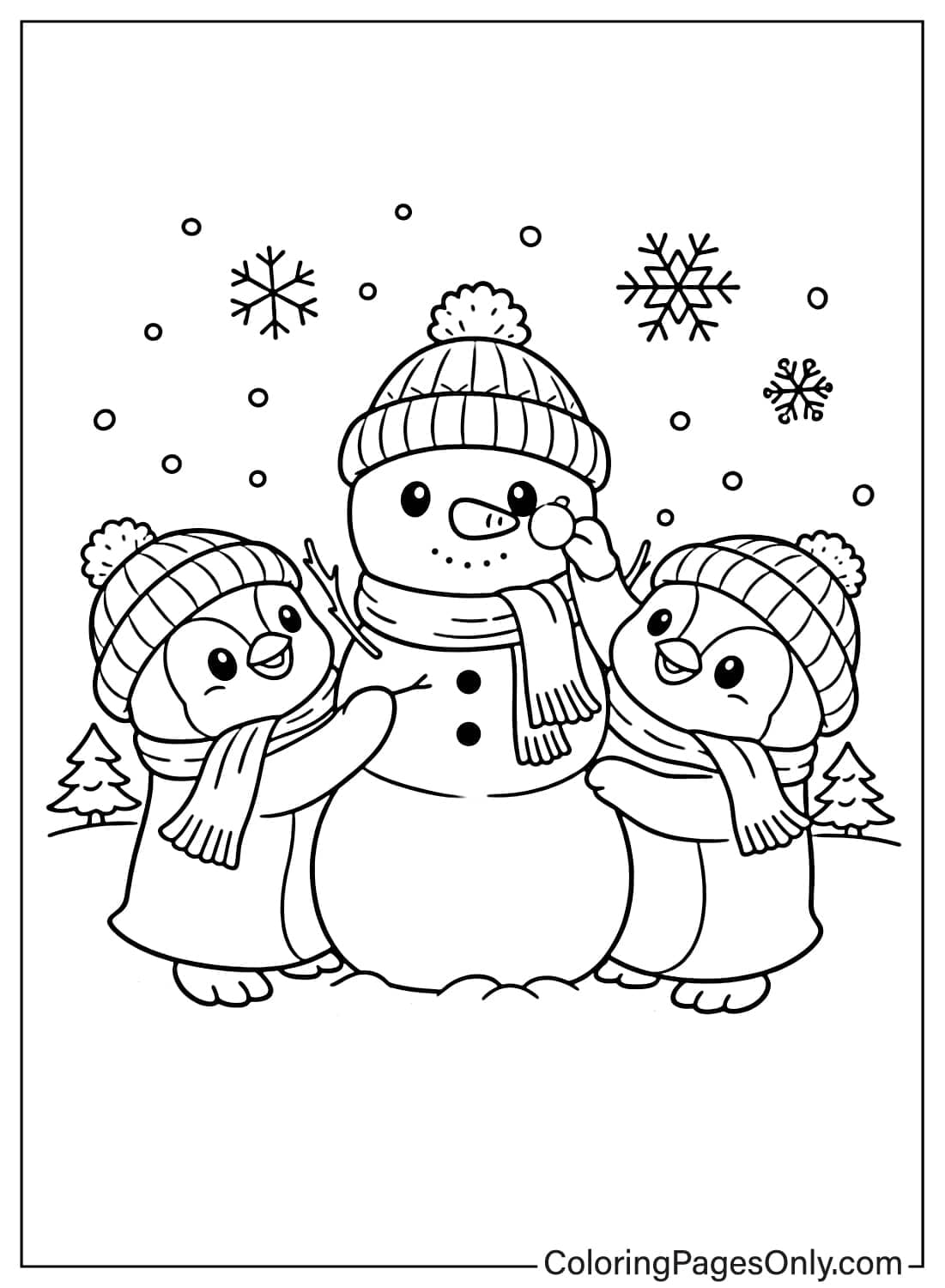 企鹅分步画| 免费可打印练习题, image size:1101x1500