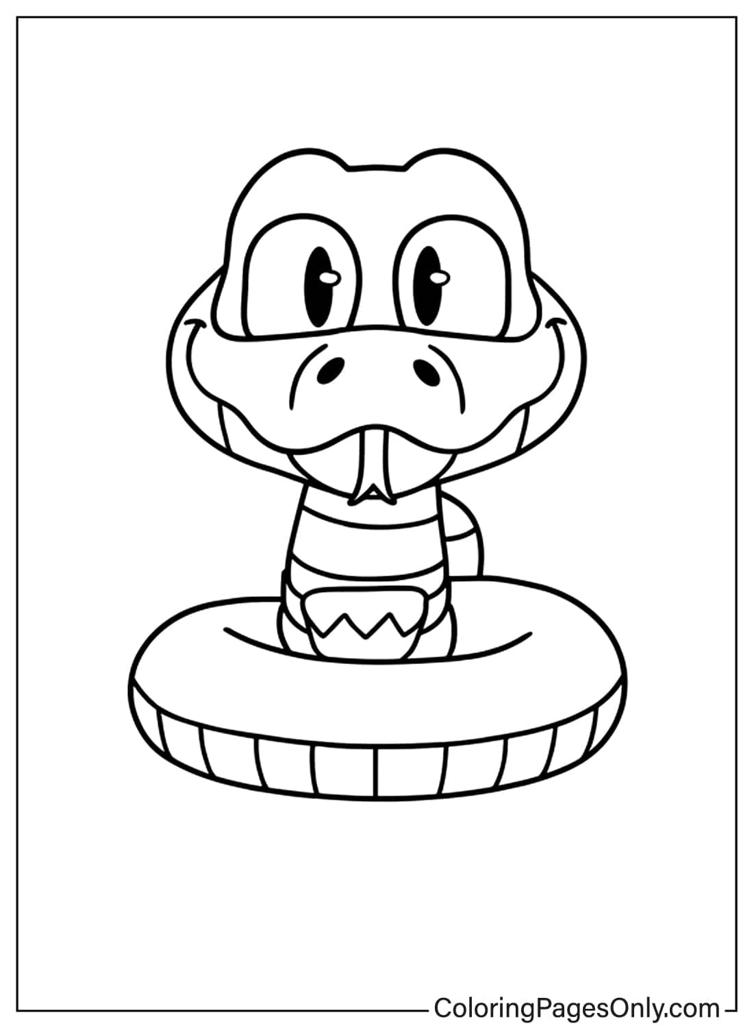 Zootopia 2 Coloring Page Cute Cartoon Snake from Zootopia