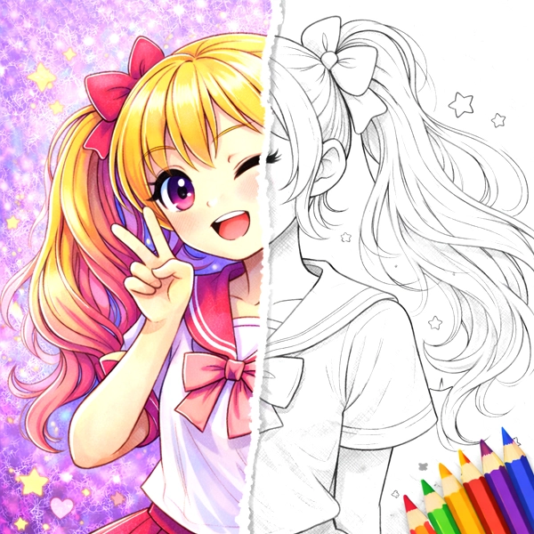 Anime coloring pages