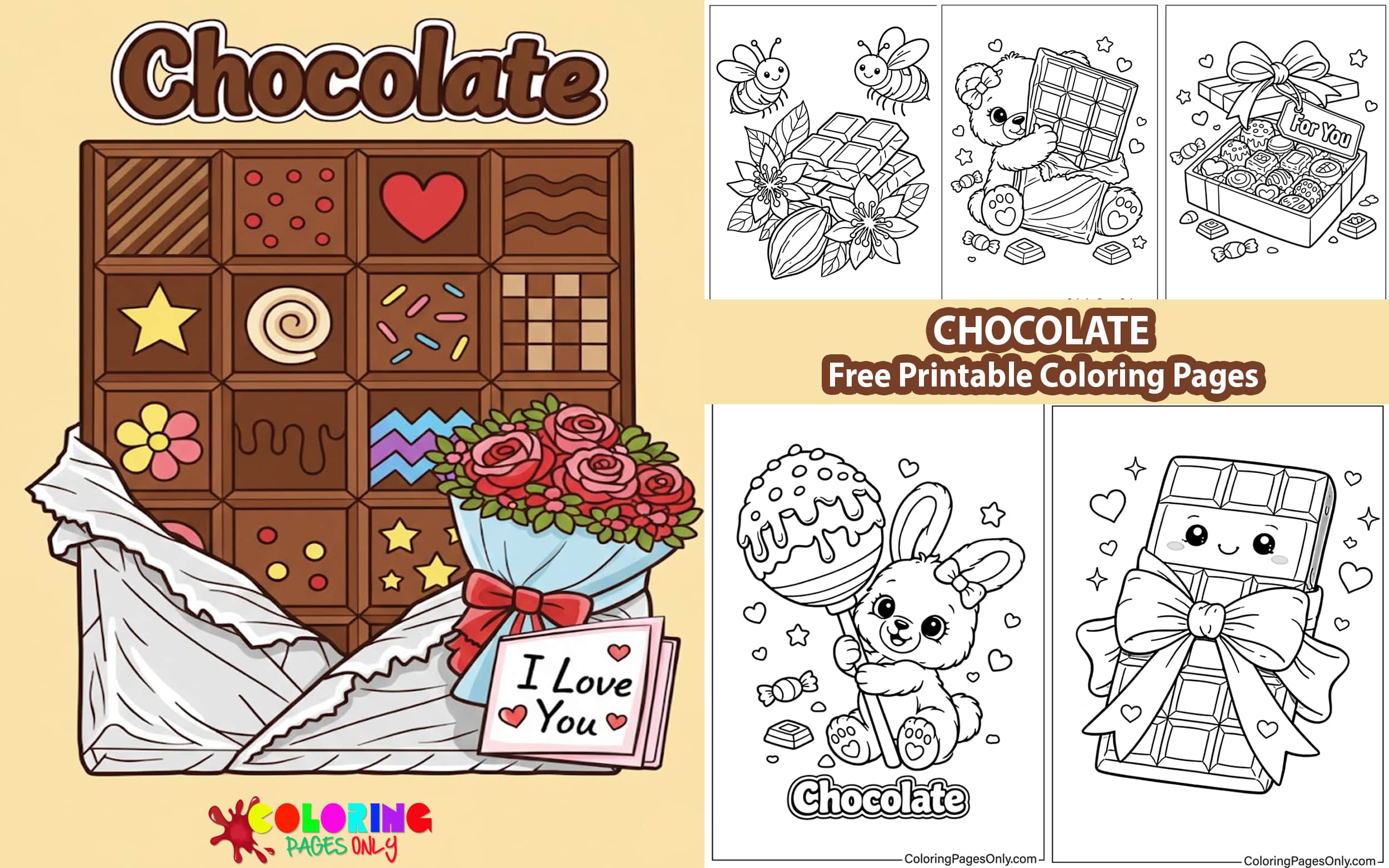 Chocolate Coloring Pages