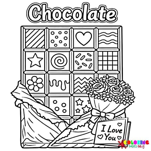 Chocolate Coloring Pages