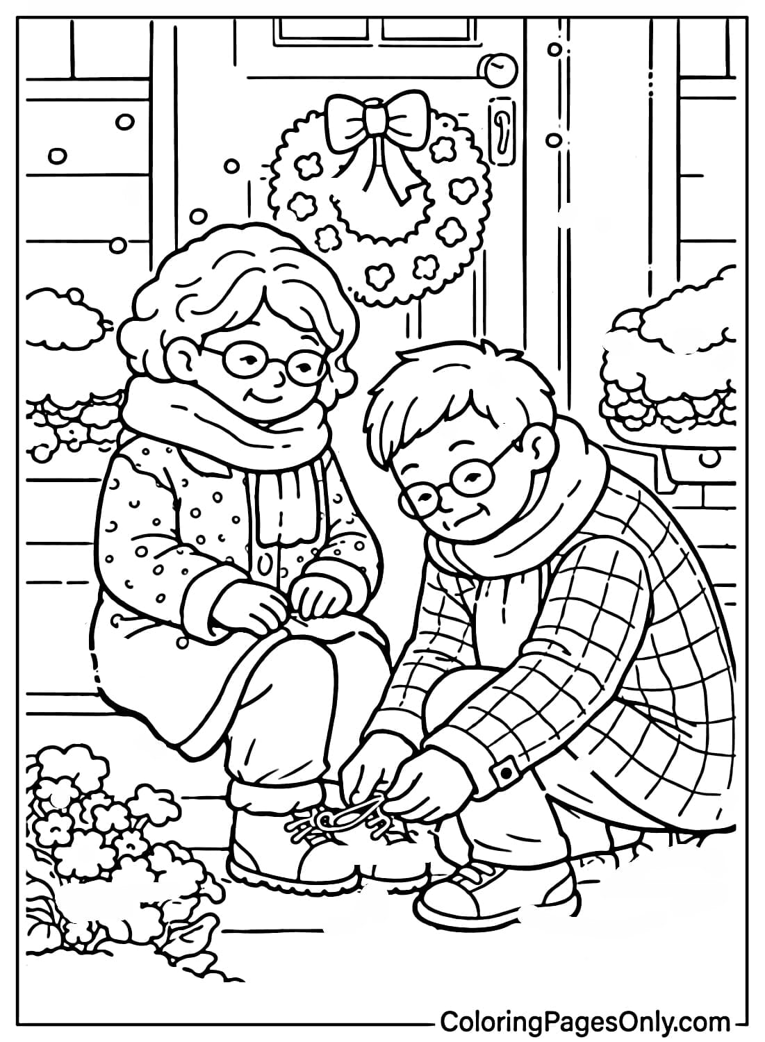 Cozy Love Coloring Pages Caring Couple At Home from Cozy Love