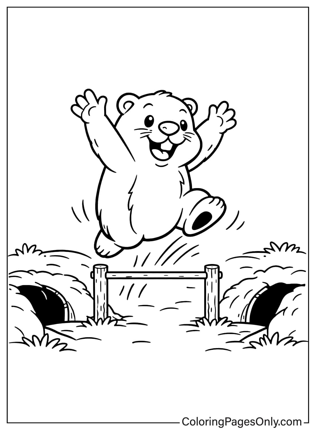 Groundhog Day Coloring Pages Jumping Game from Groundhog Day