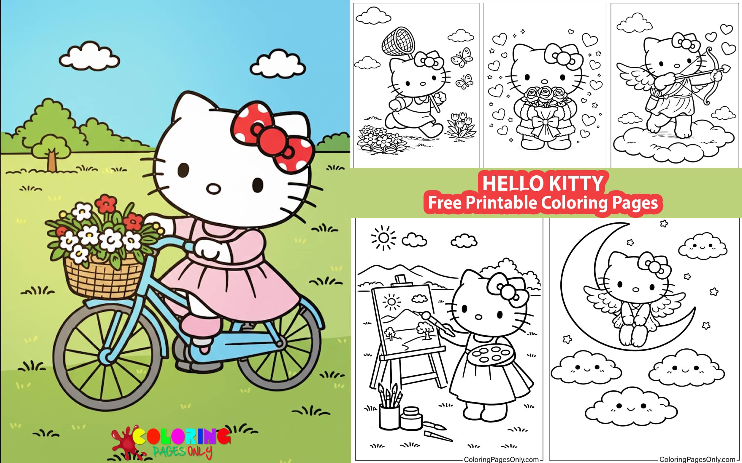 Hello Kitty Coloring Pages