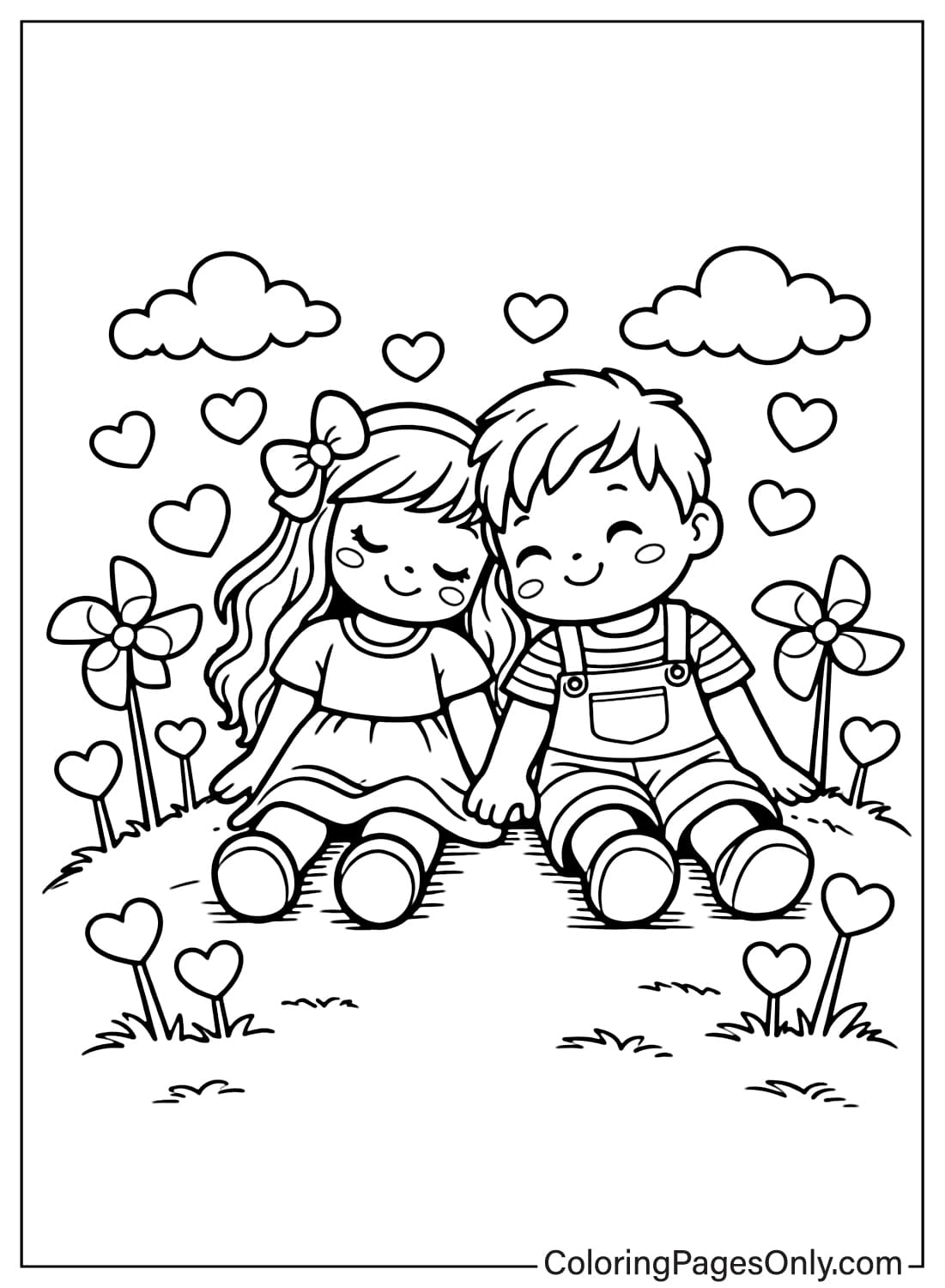 Valentines Day Coloring Pages Kids Love Scene from Valentine's Day