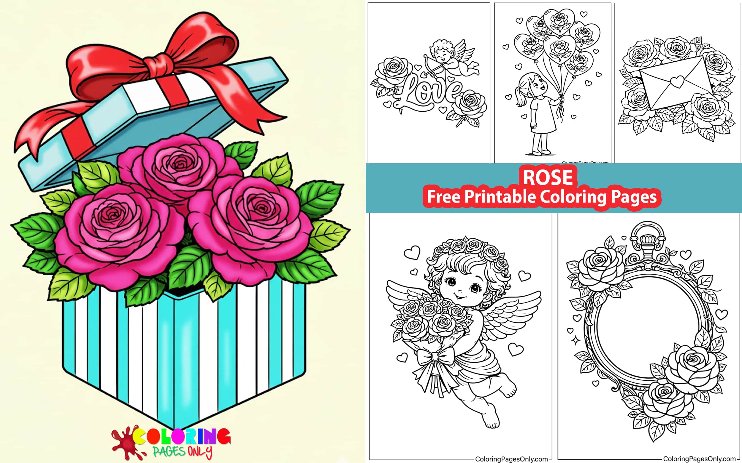 Rose Coloring Pages