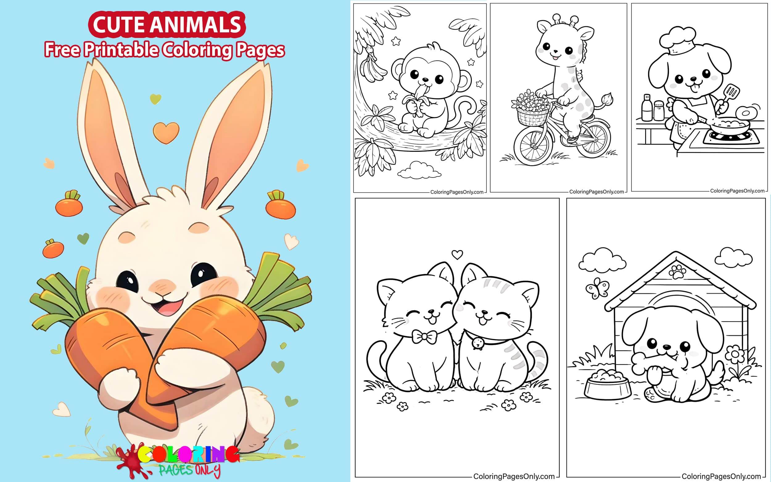 Cute Animal coloring pages