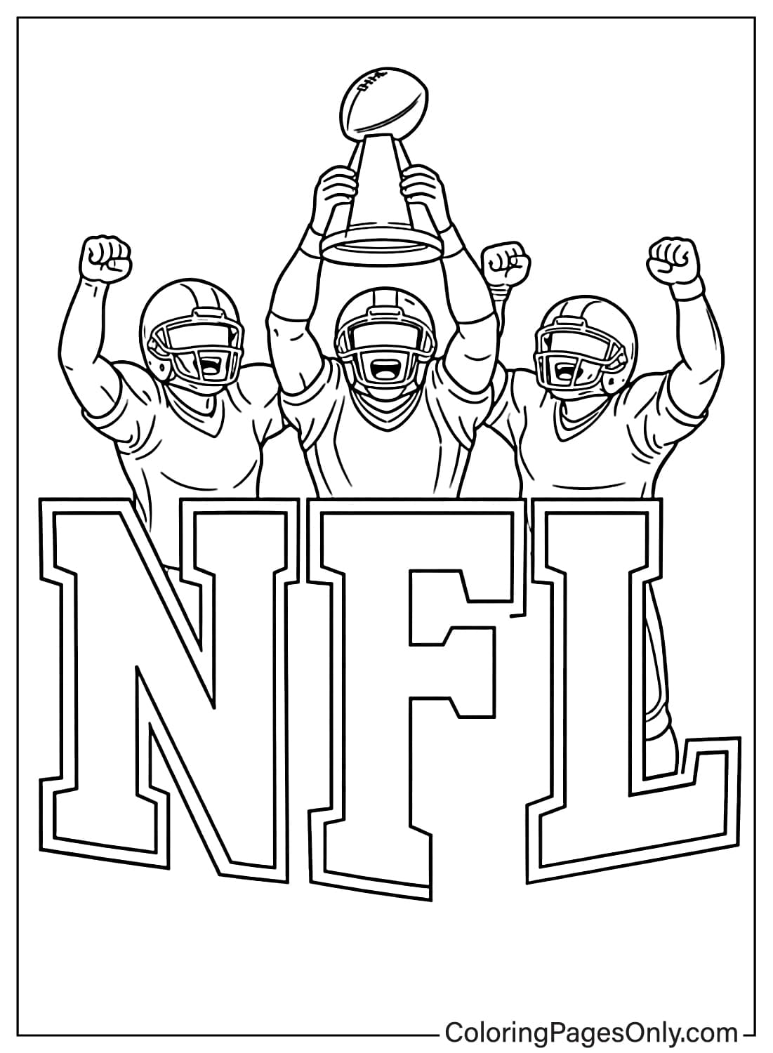 NFL champions trophy coloring page from NFL