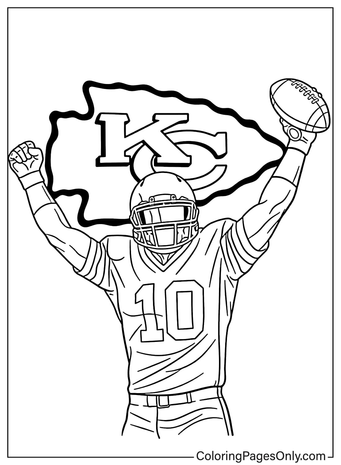 NFL touchdown celebration coloring page from NFL