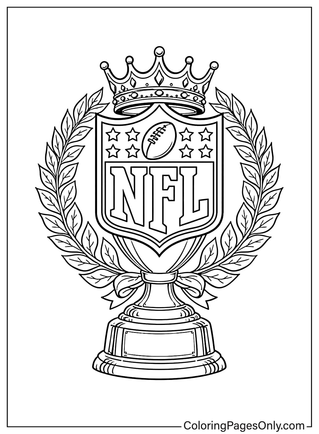 NFL trophy emblem coloring page from NFL