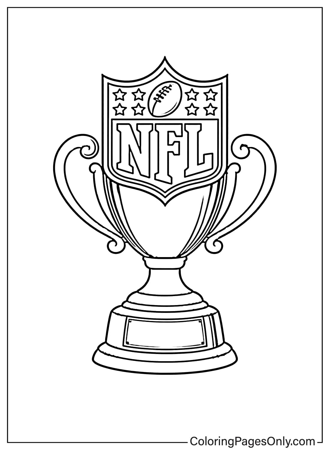 NFL winner cup coloring page from NFL