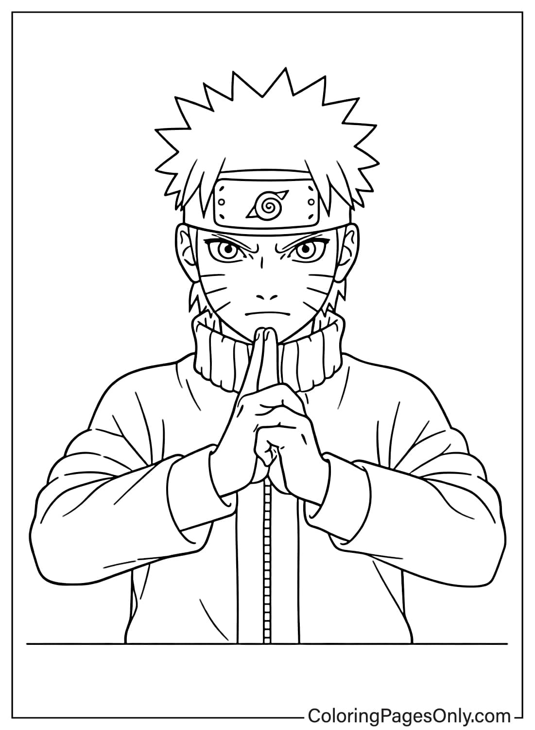 Naruto Performing Hand Sign Jutsu Naruto Coloring Pages from Naruto