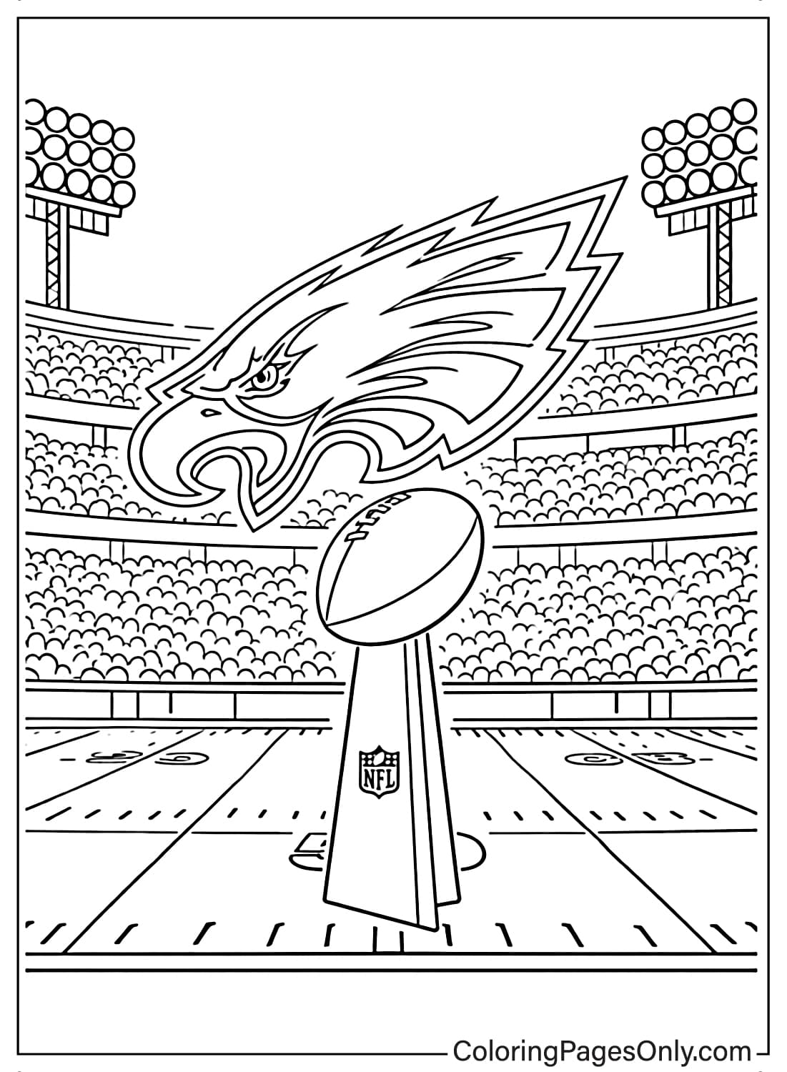 Philadelphia Eagles NFL logo coloring page from NFL