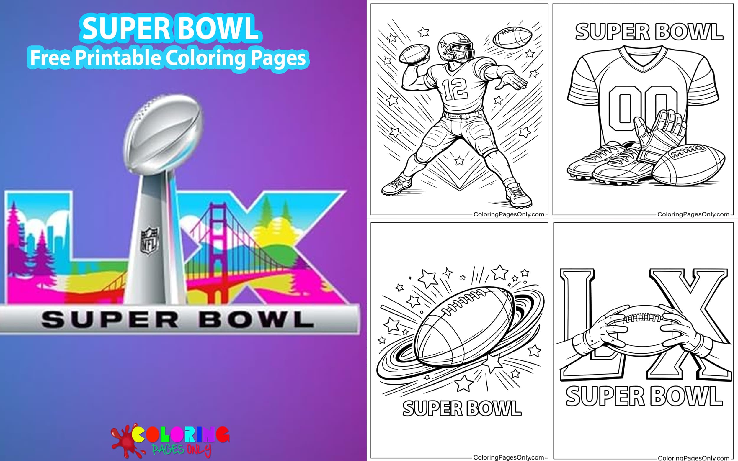 Super Bowl Coloring Pages