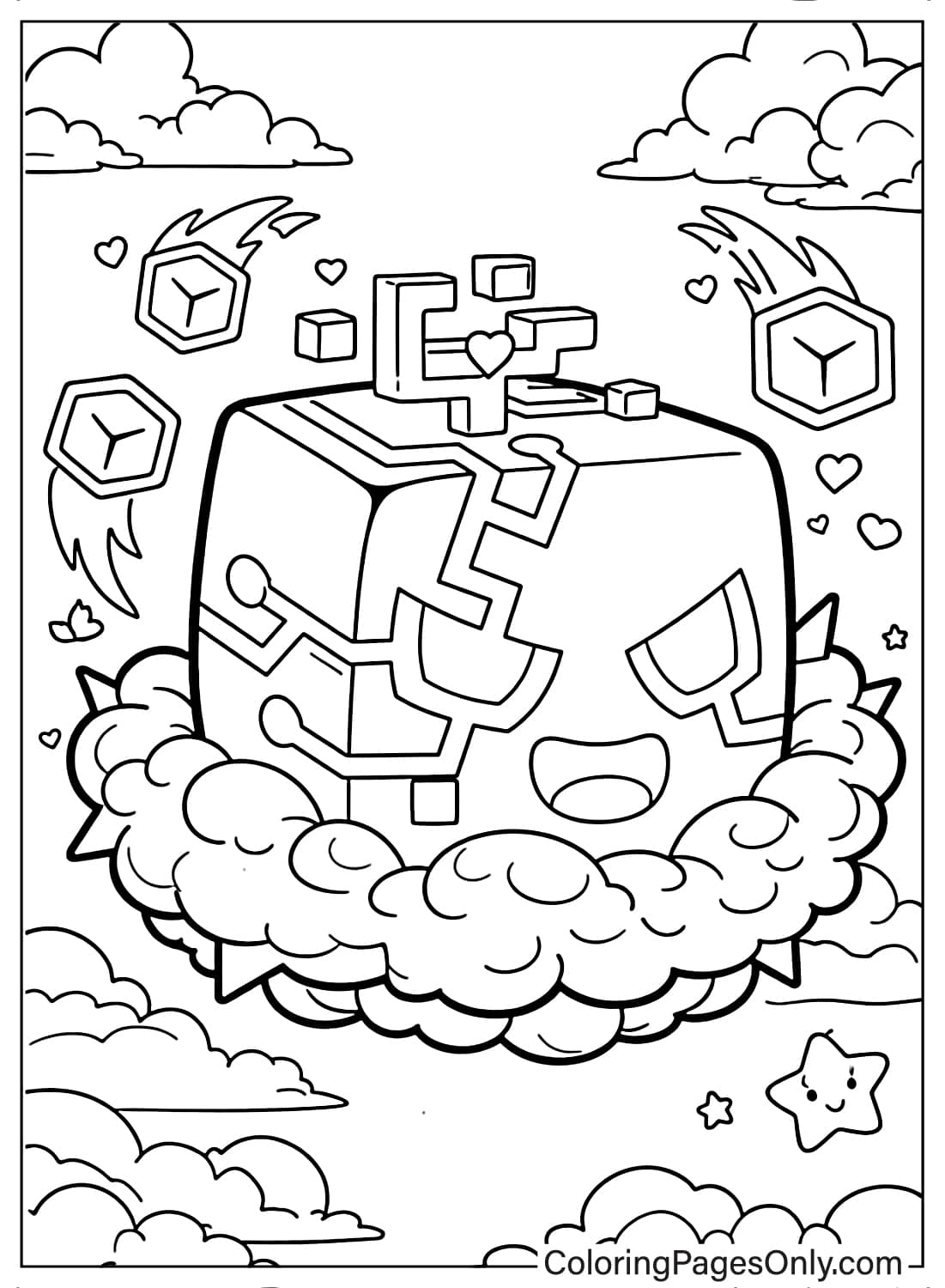 Blox Fruits Control Coloring Page from Blox Fruits