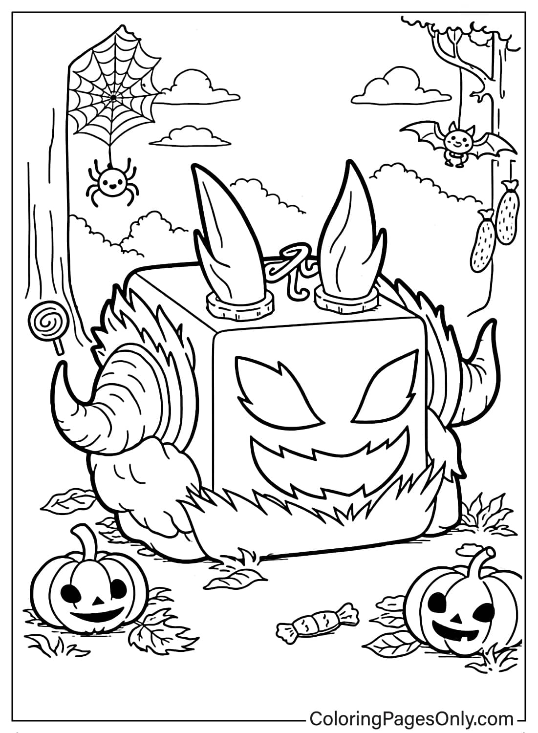 Dragon Fruit awakening Blox Fruits fire coloring page from Blox Fruits