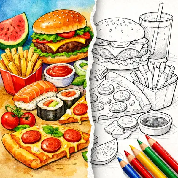 Food coloring pages
