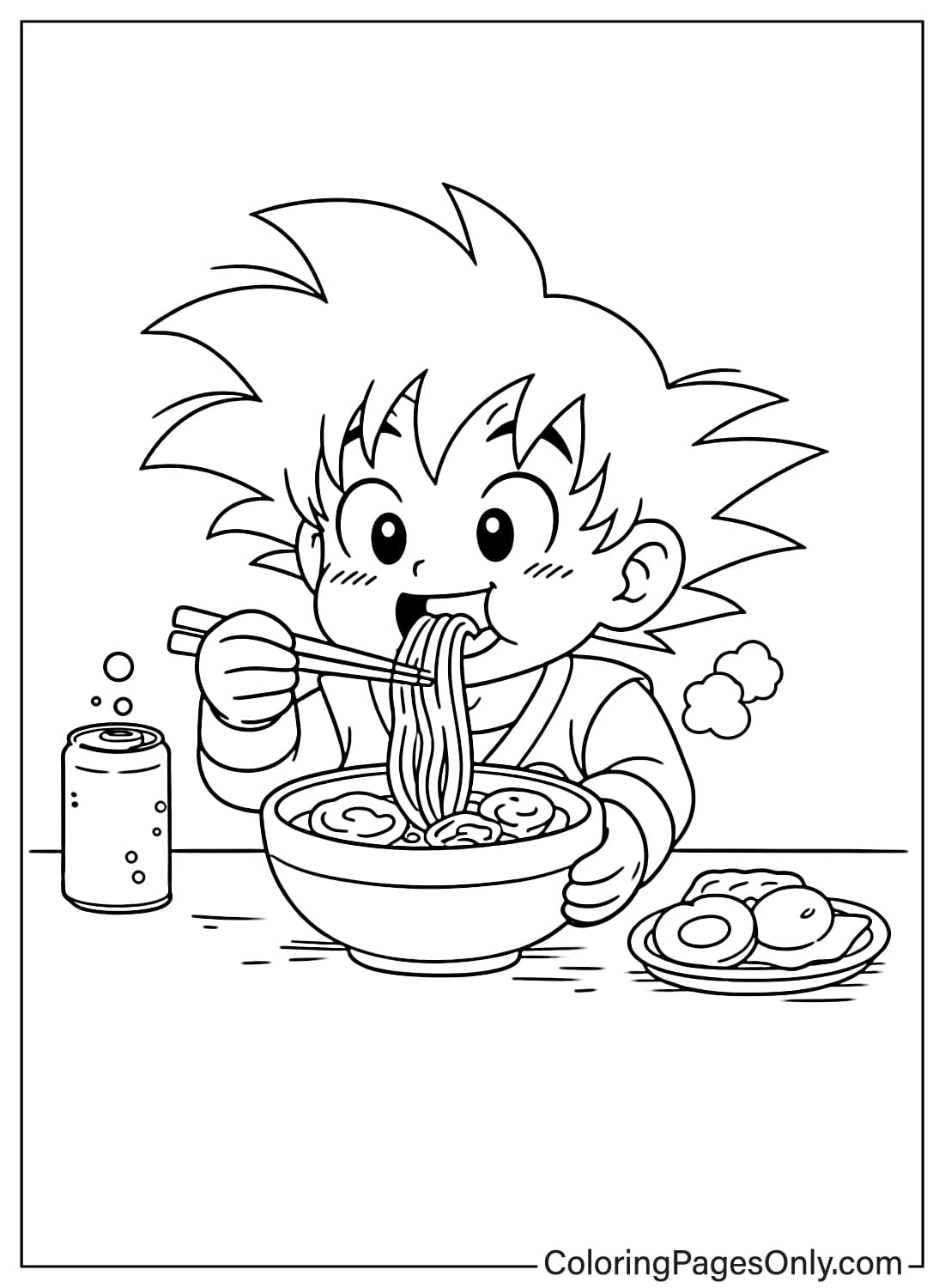 Goku Eating Ramen from Dragon Ball Z