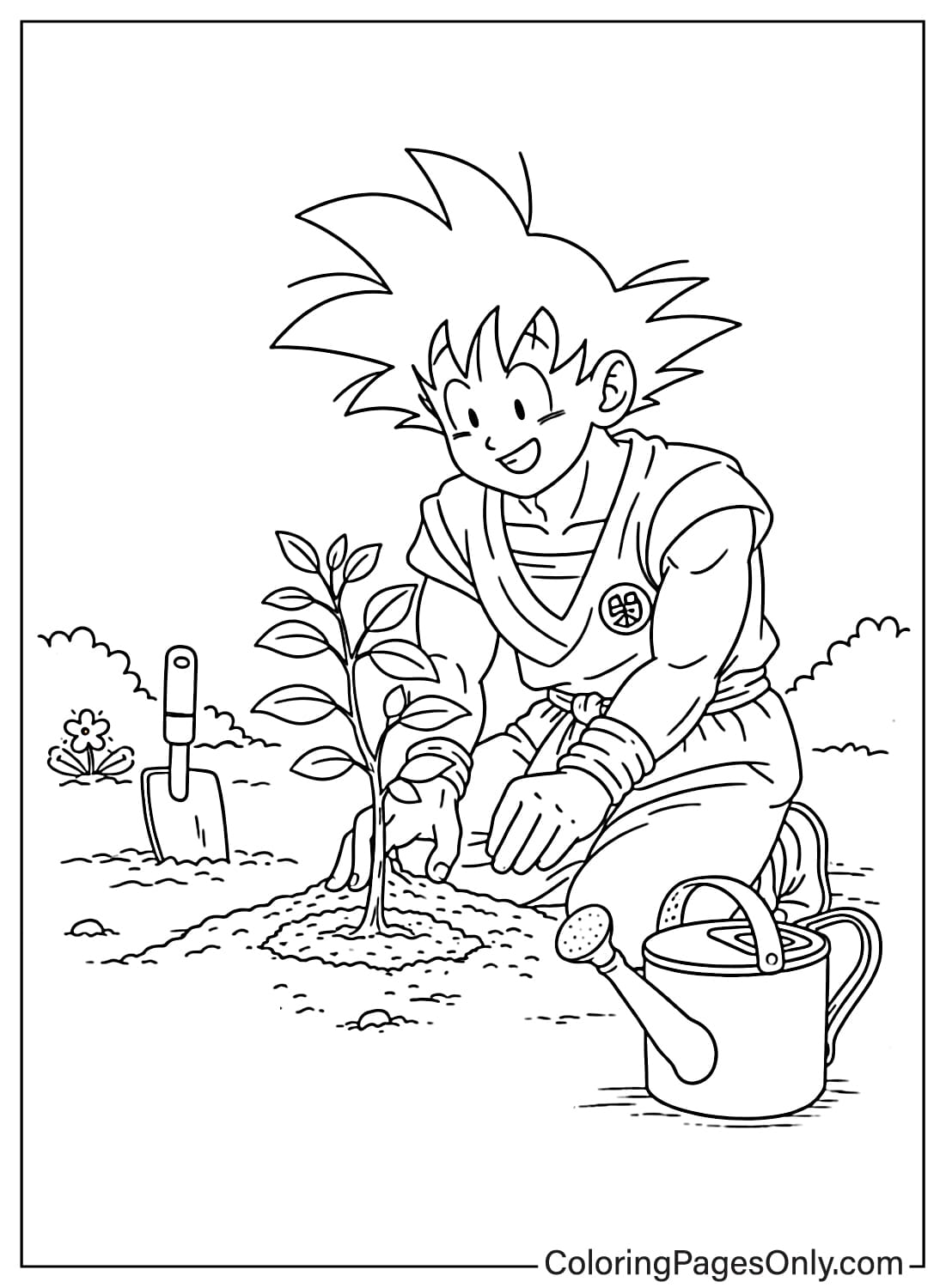 Goku Gardening from Dragon Ball Z