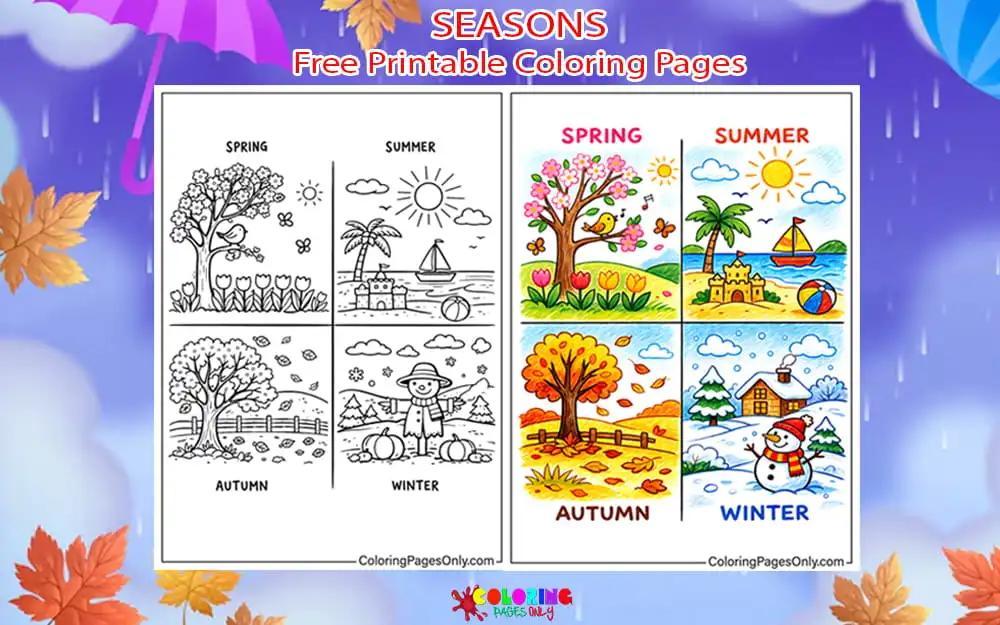 Seasons Coloring Pages